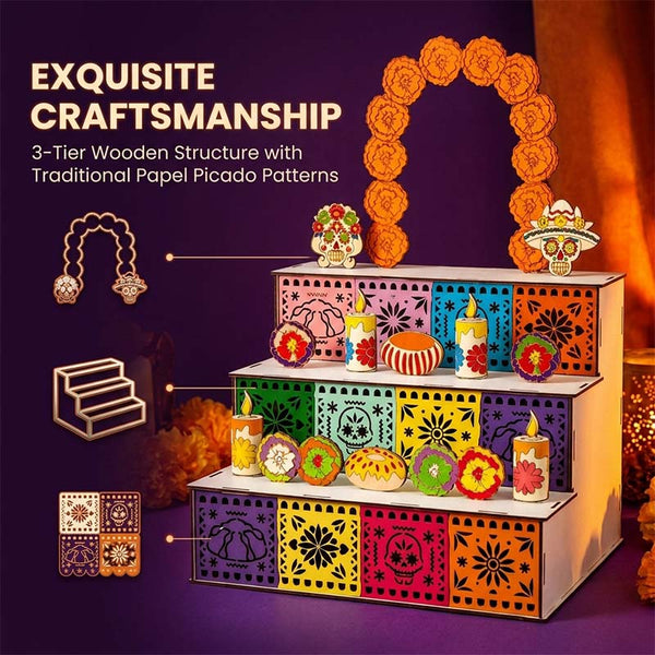 Sakerplus® Wooden Day Of The Dead Altar