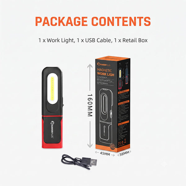 Sakerplus® Portable Magnetic LED Work Light