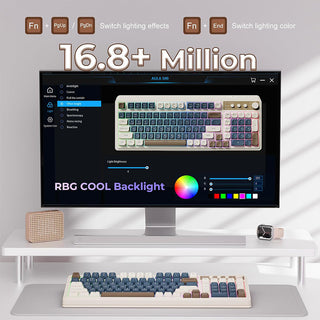 Sakerplus Tri-Mode RGB Gaming Keyboard