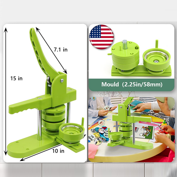 Sakerplus® Button Badge Maker Press Machine