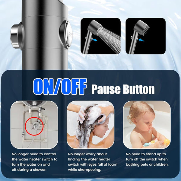 Sakerplus High Pressure Handheld Filtered Showerhead