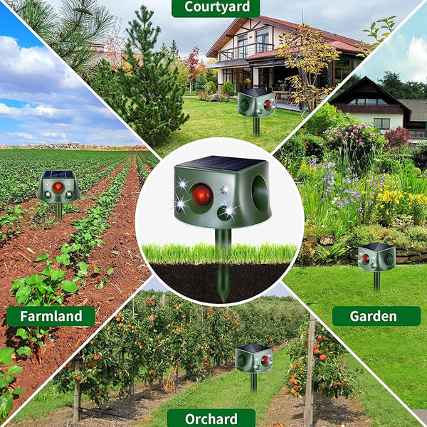 Sakerplus® Ultrasonic Garden Animal Repeller Device