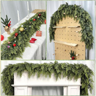 Sakerplus Realistic Juniper Christmas Garland Vine