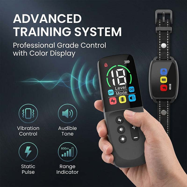 Sakerplus® 800m Remote Dog Training Collar With Display
