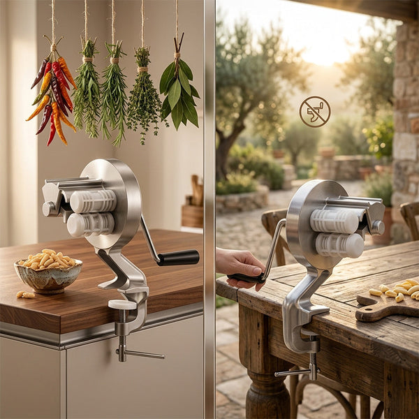 Sakerplus® Hand Crank Cavatelli Pasta Maker