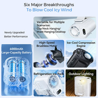 Sakerplus® Portable Ice Cooling Waist Fan