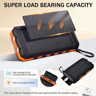 Sakerplus® Portable Solar Power Bank With Flashlight