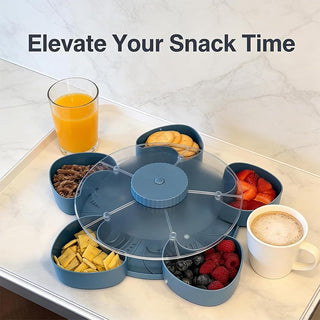 Sakerplus® Rotating Divided Snack Serving Tray
