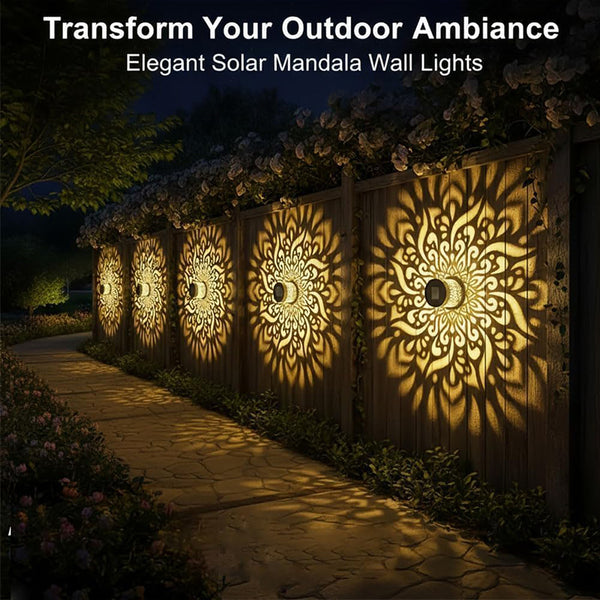Sakerplus® Mandala Solar Outdoor Wall Lights