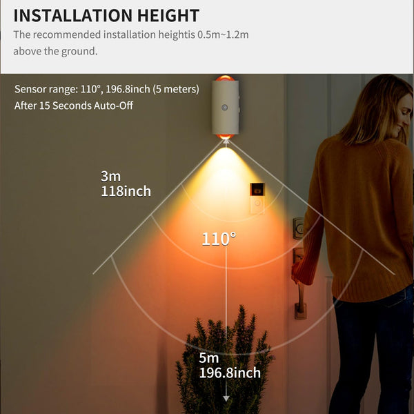 Sakerplus® Magnetic Rechargeable Color-Changing Sconce