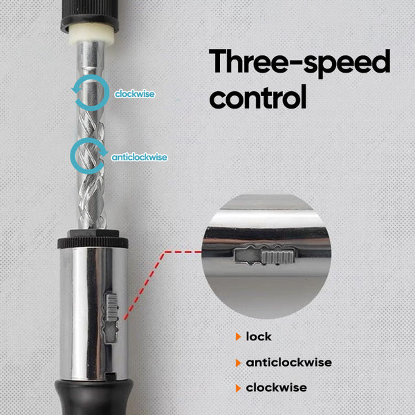 SAKER® Push Pull Ratchet Screwdriver With 5 Screwdriver Heads
