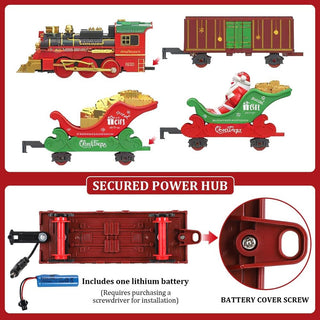Sakerplus Electric Christmas Train Toy Set