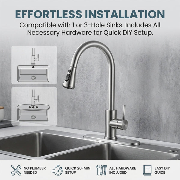 Sakerplus® Kitchen Faucets Pull Down Sprayer