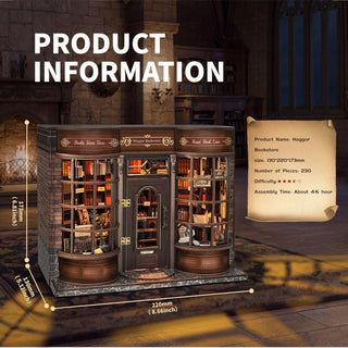 Sakerplus® 3D Wooden Book Nook Diorama Kit