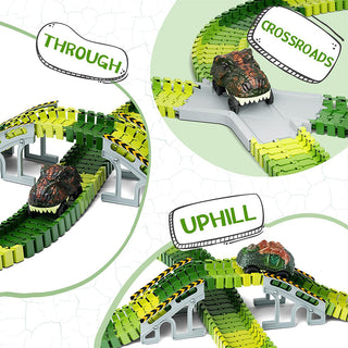 Sakerplus® Dinosaur World Flexible Track Playset