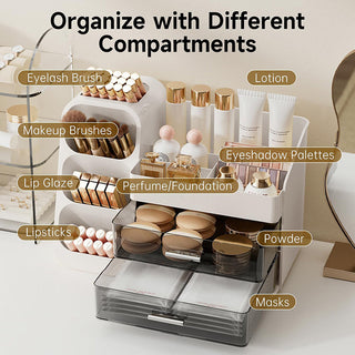 Sakerplus® Elegant Vanity Makeup Storage Organizer Box