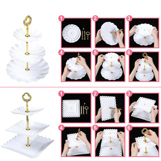 Sakerplus® Tiered Cake Stand Dessert Display Set