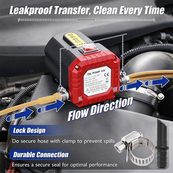 Sakerplus® 12V/24V Electric Automotive Oil Extractor Pump
