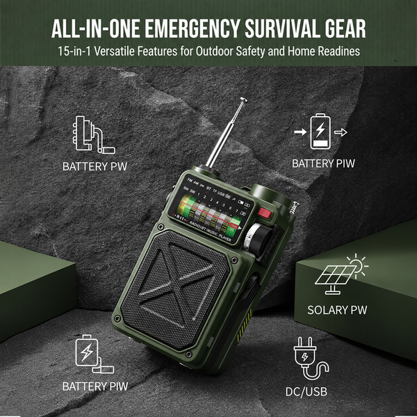 Sakerplus® Portable Shortwave Radio For Camping & Home