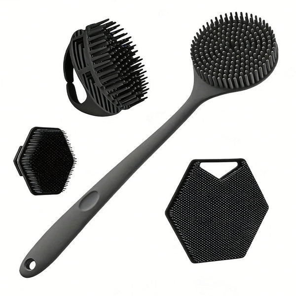 Sakerplus® Silicone Back Scrubber Shower Brush Set