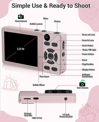 Sakerplus® 4K Dual Lens Vlogging Camera