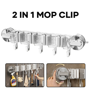 SAKER® Suction Cup Mop Clip