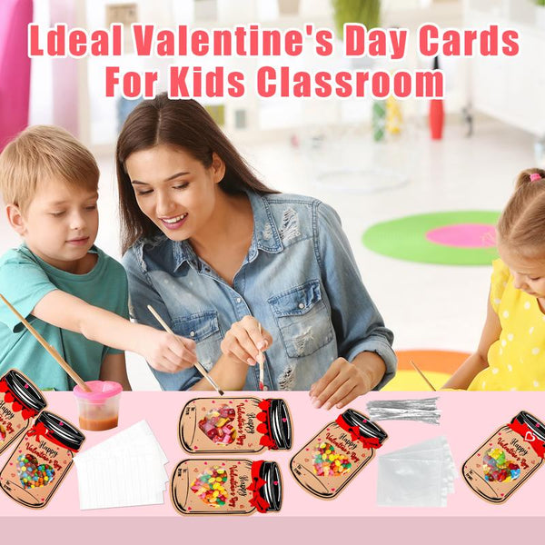 Sakerplus® Valentine Candy Jar Cards Set