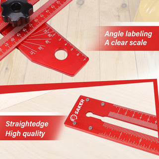 SAKER® Woodworking Scriber Marking Line Ruler