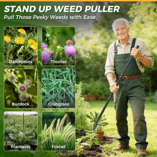 Sakerplus® Long Handle Steel Weed Remover