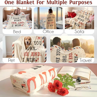 Sakerplus® Romantic Love Throw Blanket for Couples
