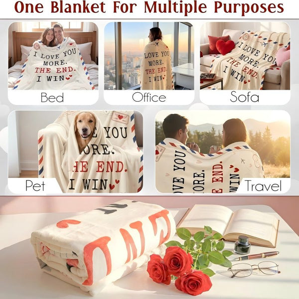 Sakerplus® Romantic Love Throw Blanket for Couples