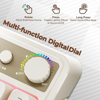 Sakerplus Tri-Mode RGB Gaming Keyboard