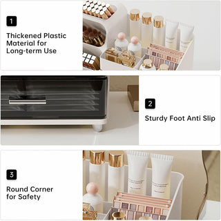 Sakerplus® Elegant Vanity Makeup Storage Organizer Box