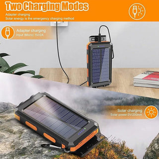 Sakerplus® Portable Solar Power Bank With Flashlight
