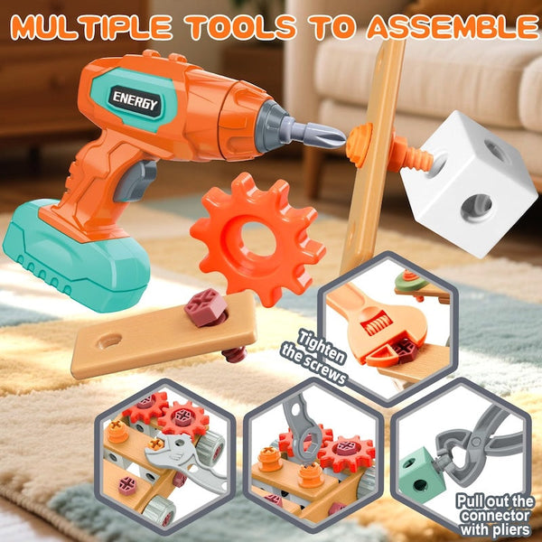 Sakerplus® Kids STEM Tool Set With Drill