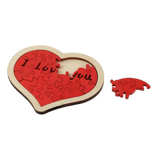 Sank Heart-Shaped Wooden Puzzle Charades Game