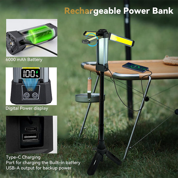 Sakerplus® Upgraded Portable Camping Light with Bracket