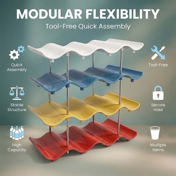 Sakerplus® Stackable Wave Cup Storage Rack
