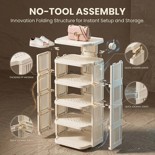 Sakerplus® Vertical Plastic Shoe Rack Organizer