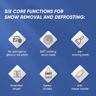 Sakerplus® 2-in-1 Snow Brush and Ice Scraper