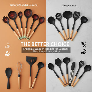 Sakerplus® Silicone Kitchen Utensil Set