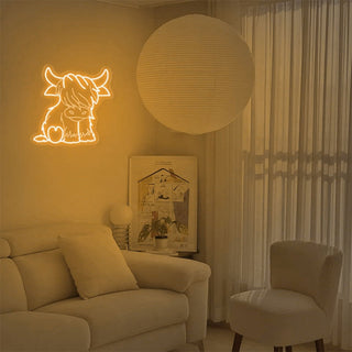 Sakerplus® Highland Cow LED Neon Light