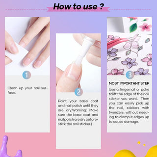 Sank Nail Stickers for Women and Little Girls