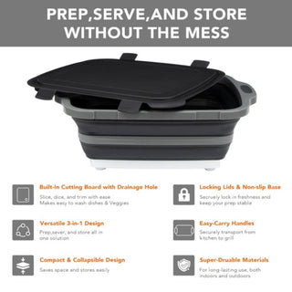 Sakerplus® Collapsible BBQ Prep Tub Set