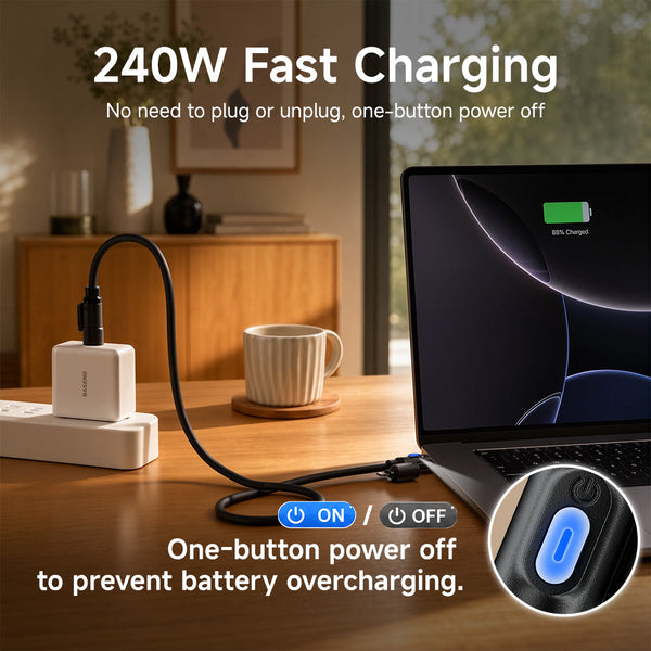 Sakerplus® 240W Tap Off Fast Charging Cable