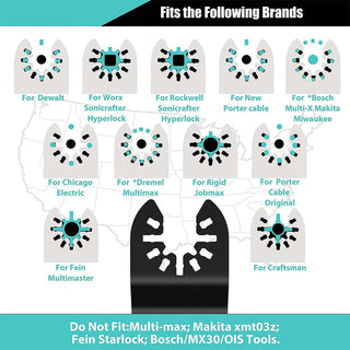 Sakerplus® Titanium Oscillating Saw Blades