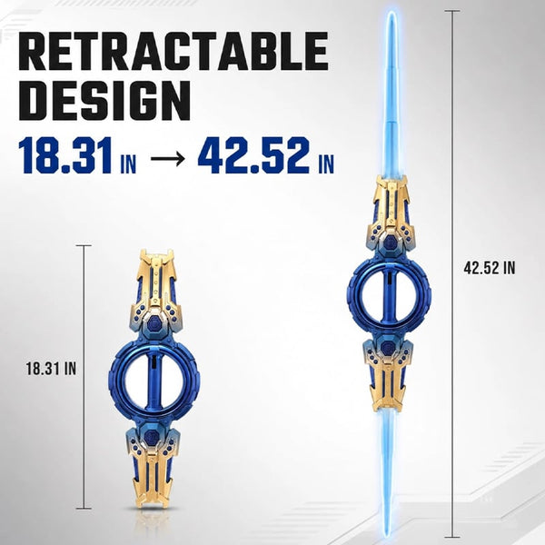 Sakerplus® Retractable Rotating Dual Blade Light Up Sword