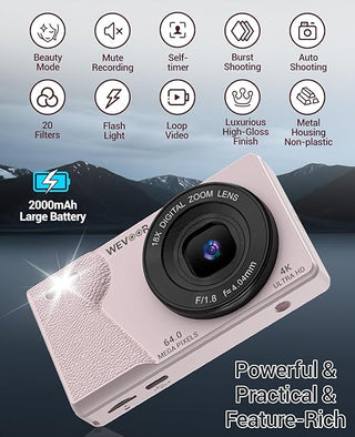 Sakerplus® 4K Dual Lens Vlogging Camera
