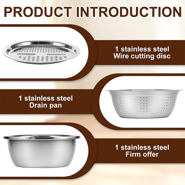 Sakerplus® Multifunctional Stainless Steel Basin With Grater