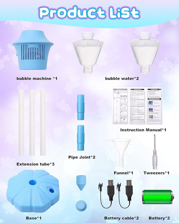Sakerplus® Adjustable Standing Bubble Machine For Kids